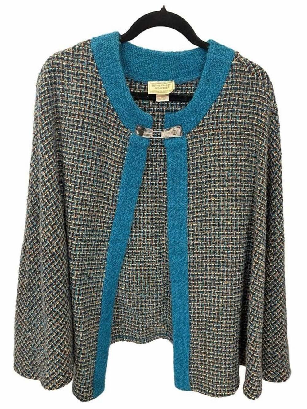 Boyne Valley Weavers Vintage Handcrafted in Ireland Wool Blend Cape Size Plus